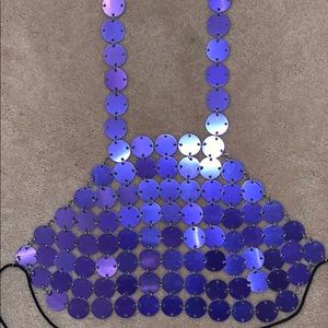 Custom beautiful purple chain top